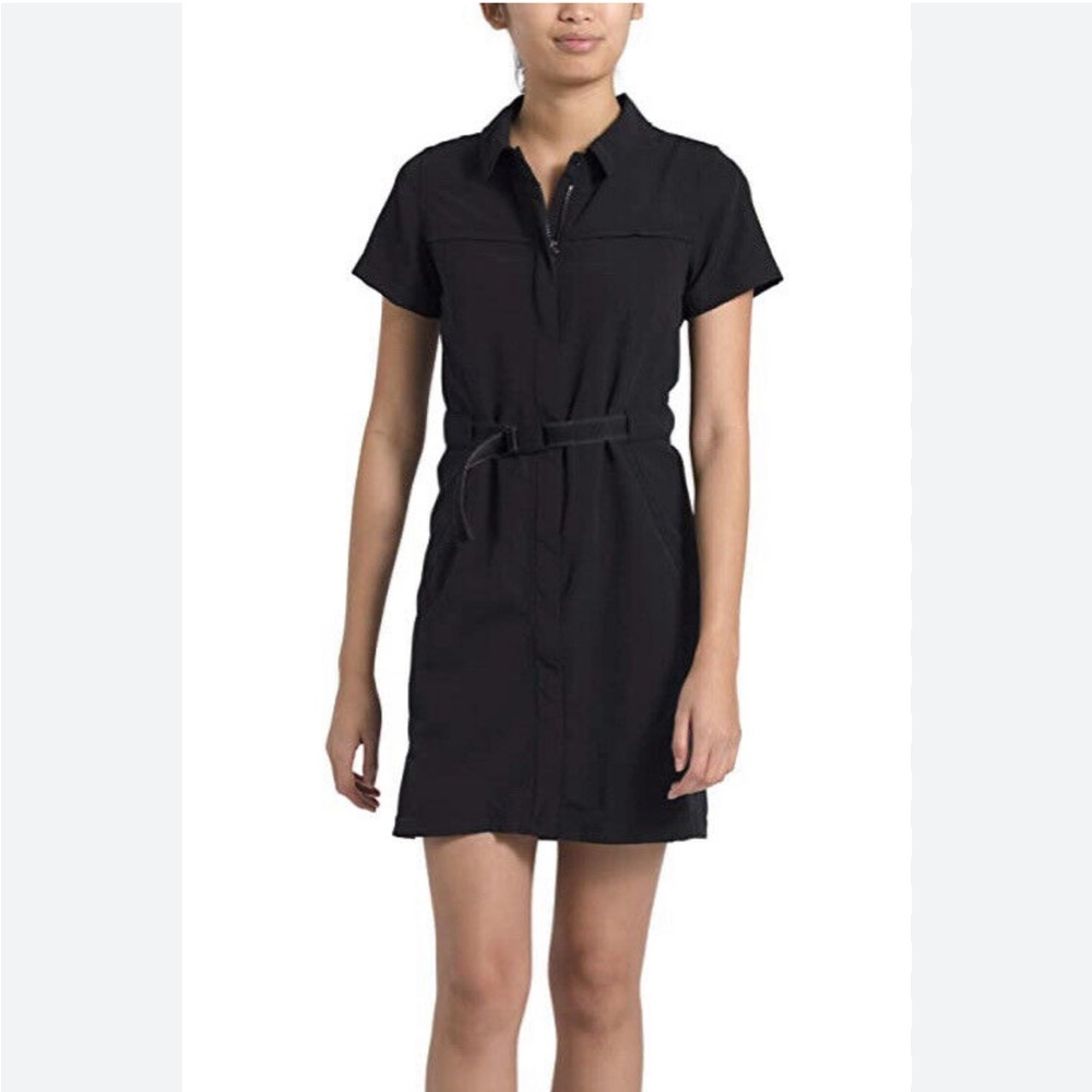 The North Face Black Polo Collar Mini Dress